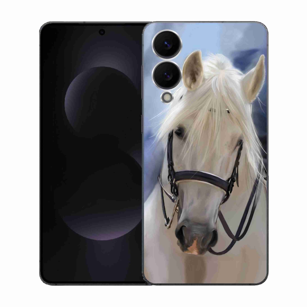 Gélový kryt mmCase na Samsung Galaxy S25 Edge - biely kôň