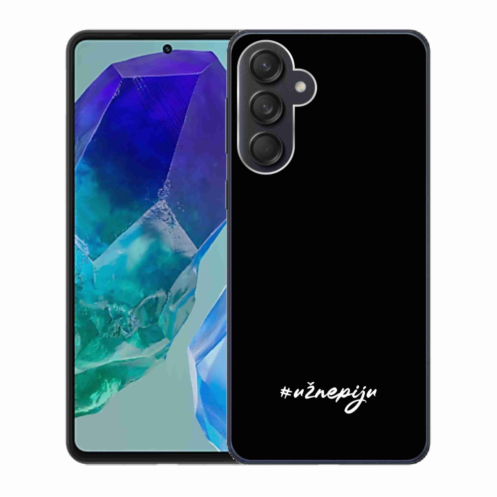 Gélový kryt mmCase na Samsung Galaxy M55 5G - už nepijem čierne pozadie