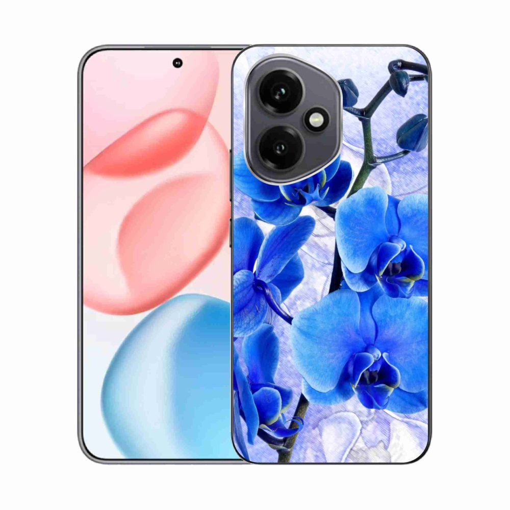 Gélový kryt mmCase na Honor 400 - modré kvety