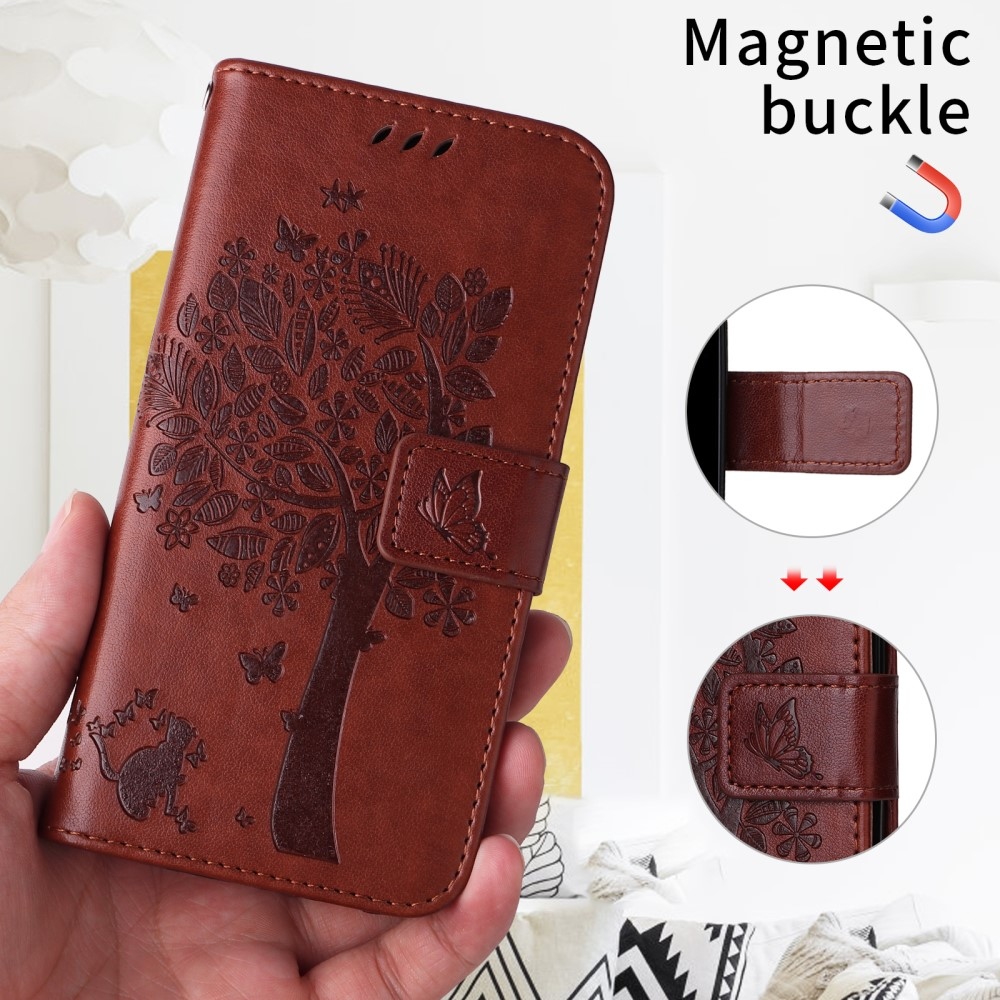 Trees knižkové puzdro na Xiaomi Redmi A5 (173.45x79.35x8.45mm) - hnedé