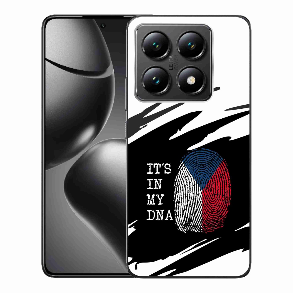 Gélový kryt mmCase na Xiaomi 14T - vlajka odtlačok prsta čiernobiele pozadie
