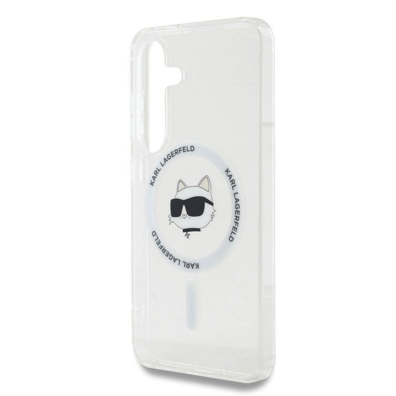 Karl Lagerfeld IML Chúpette Head MagSafe Zadný Kryt pre Samsung Galaxy S25 Transparent