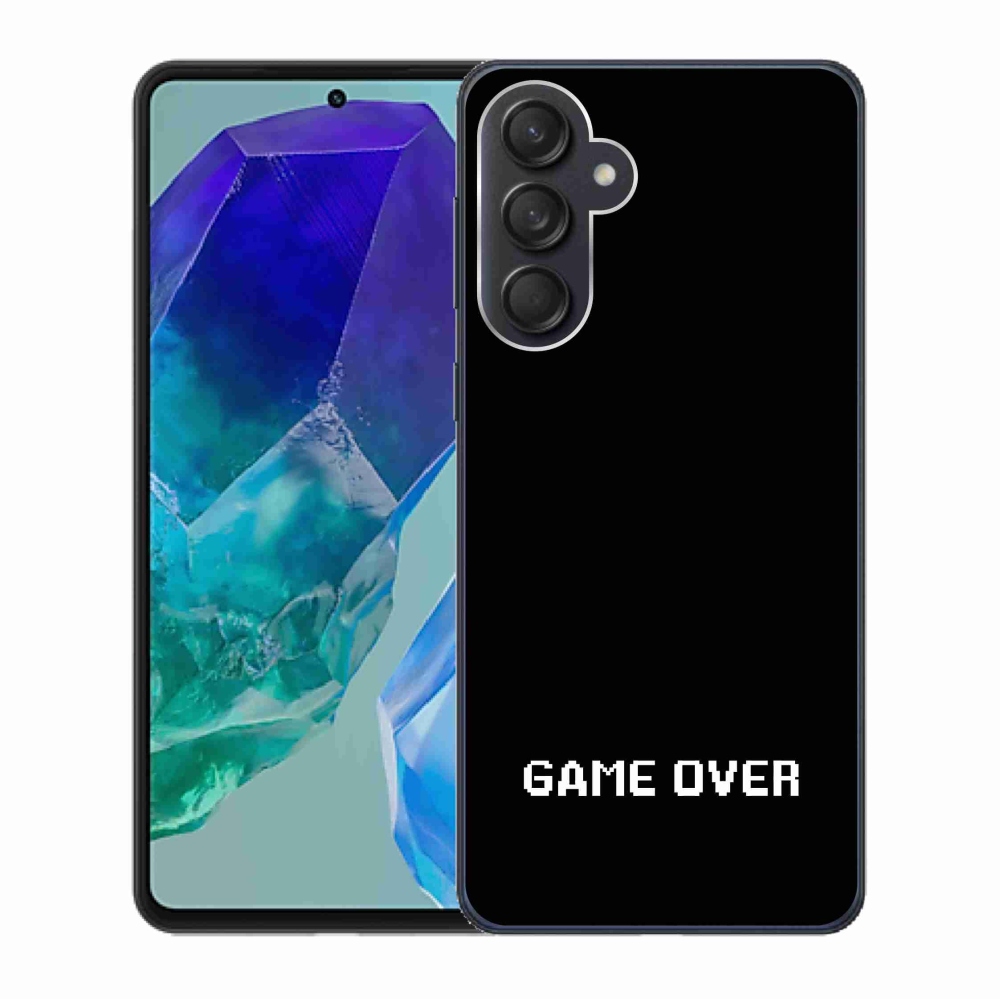 Gélový kryt mmCase na Samsung Galaxy M55 5G - game over čierne pozadie