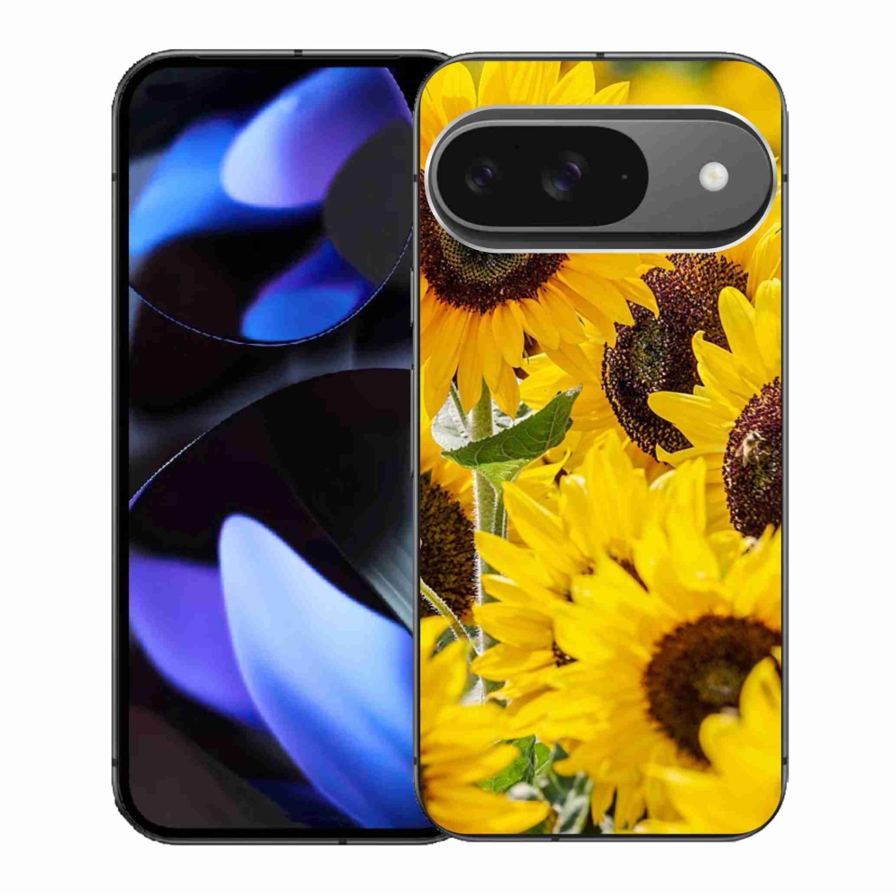 Gélový kryt mmCase na Google Pixel 9/9 Pro - slnečnice