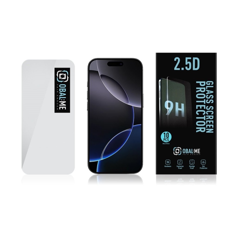 BALENIE:ME Multipack 2,5D tvrdené sklo pre Apple iPhone 17/17 Pro Clear (10 ks)