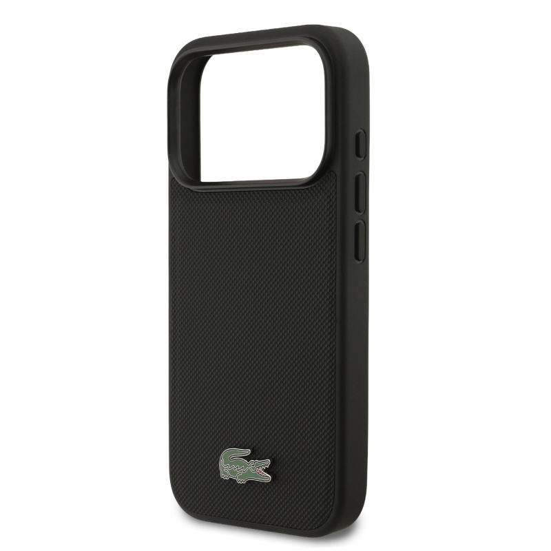 Lacoste Iconic Petit Pique MagSafe zadný kryt + peňaženka pre iPhone 17 Pro Black