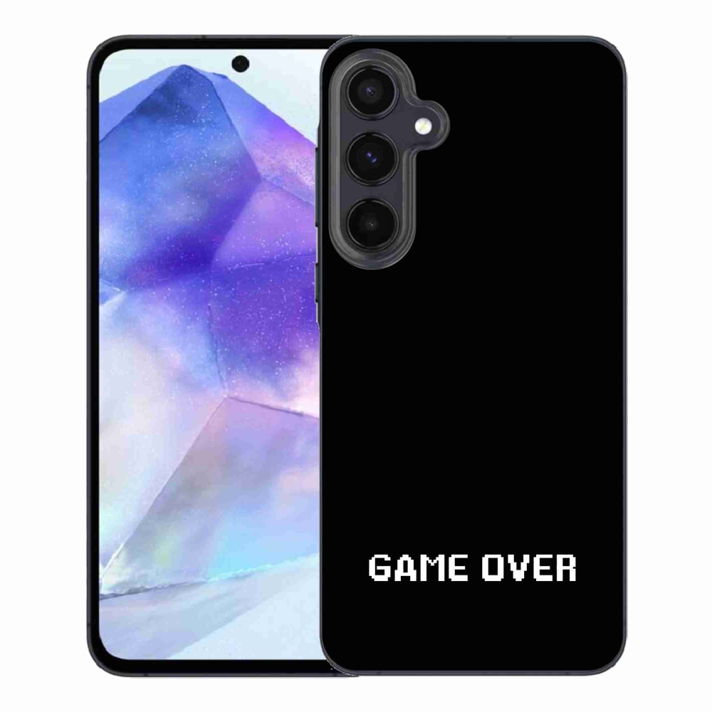 Gélový kryt mmCase na Samsung Galaxy A55 5G - game over čierne pozadie