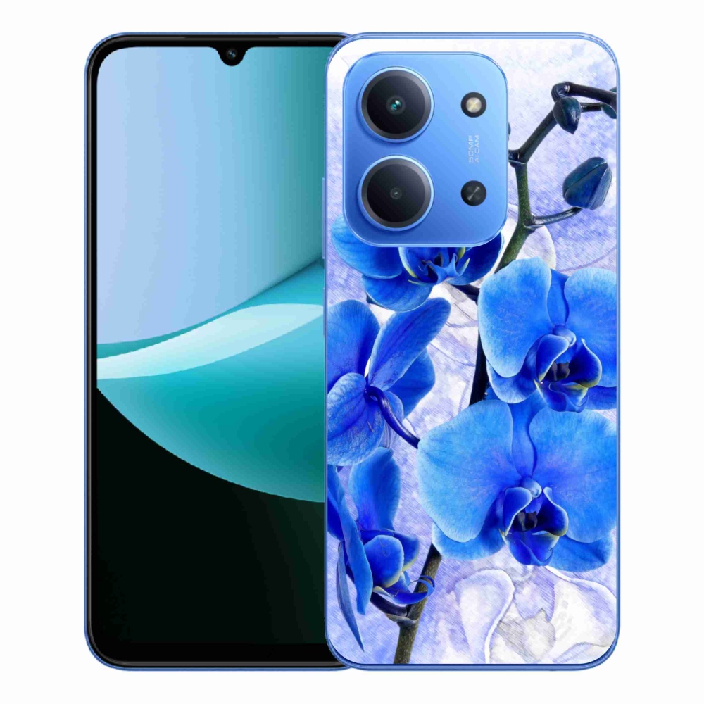 Gélový kryt mmCase na Xiaomi Redmi 15C 4G/5G (173mm) - modré kvety
