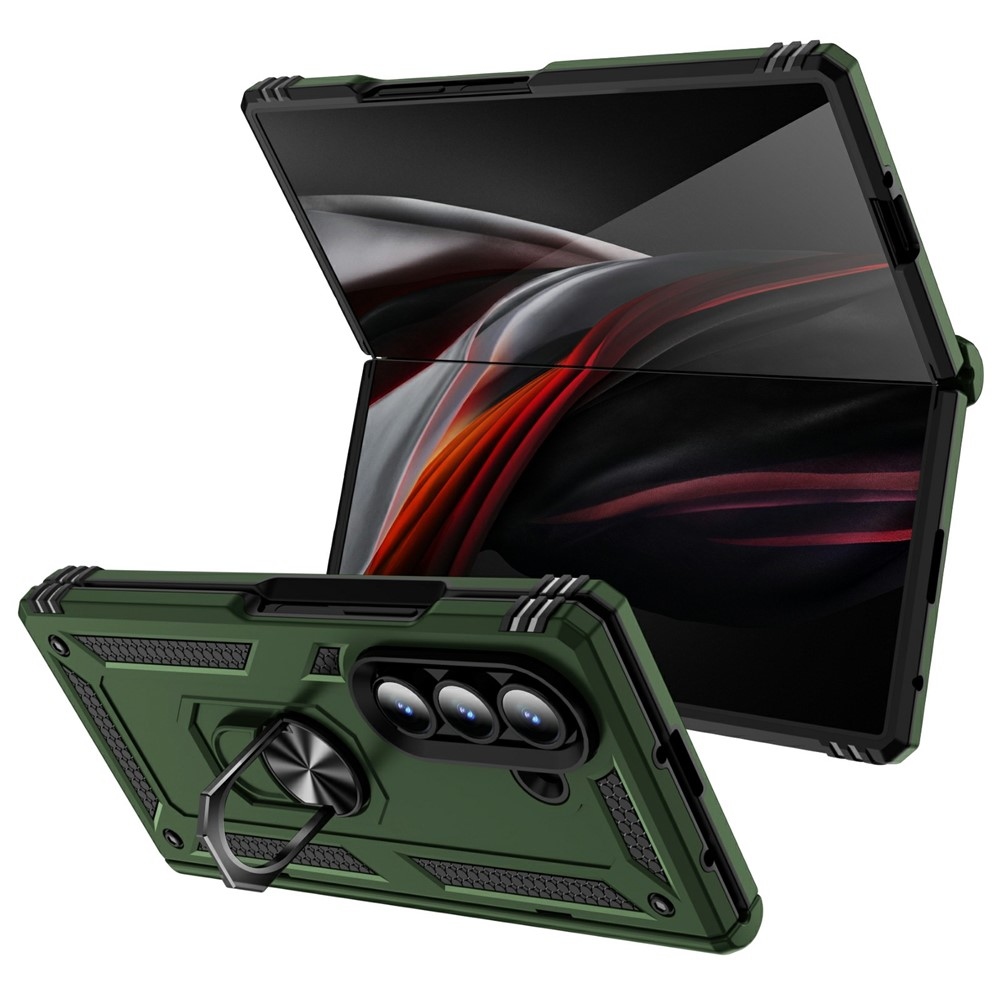 Ring odolný kryt na Samsung Galaxy Z Fold7 5G - zelený