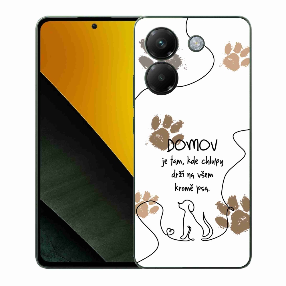 Gélový kryt mmCase na Xiaomi Poco M7 Pro 5G - psí motív biele pozadie