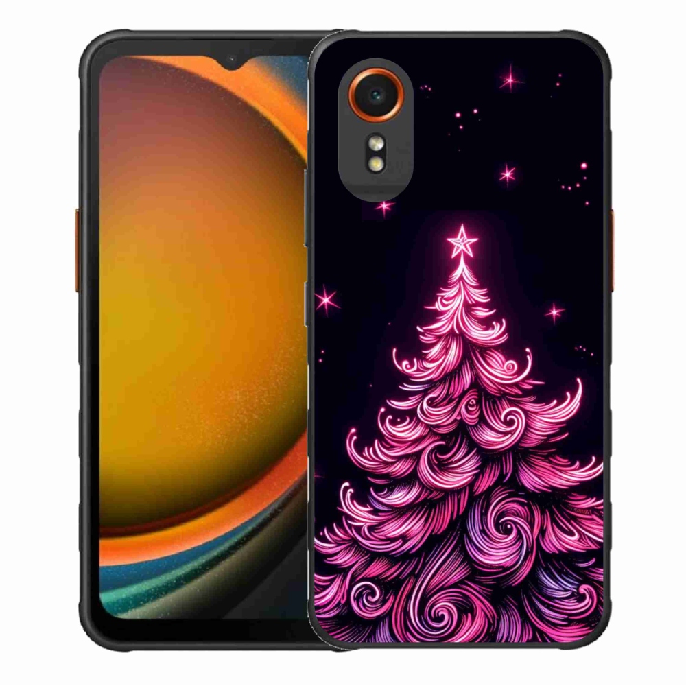 Gélový kryt mmCase na Samsung Galaxy Xcover 7 - neónový vianočný stromček 2