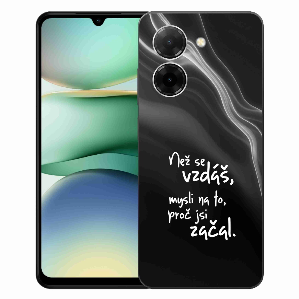 Gélový kryt mmCase na Xiaomi Redmi A5 (173.45x79.35x8.45mm) - citát 2 čierne pozadie