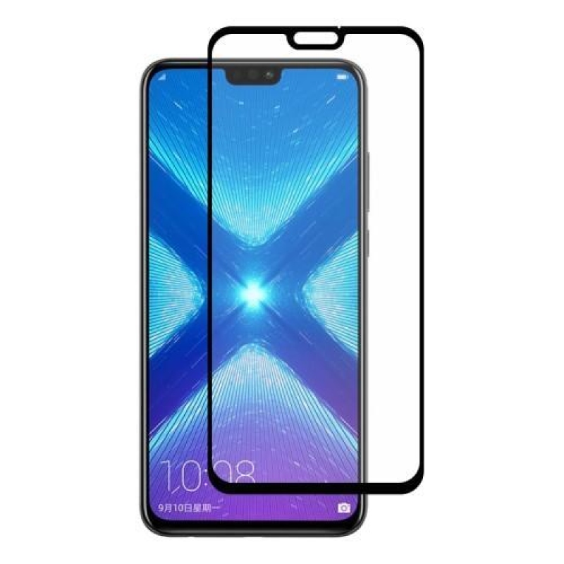 HTF celoplošné tvrdené sklo s čiernym lemom na mobil Honor 8X