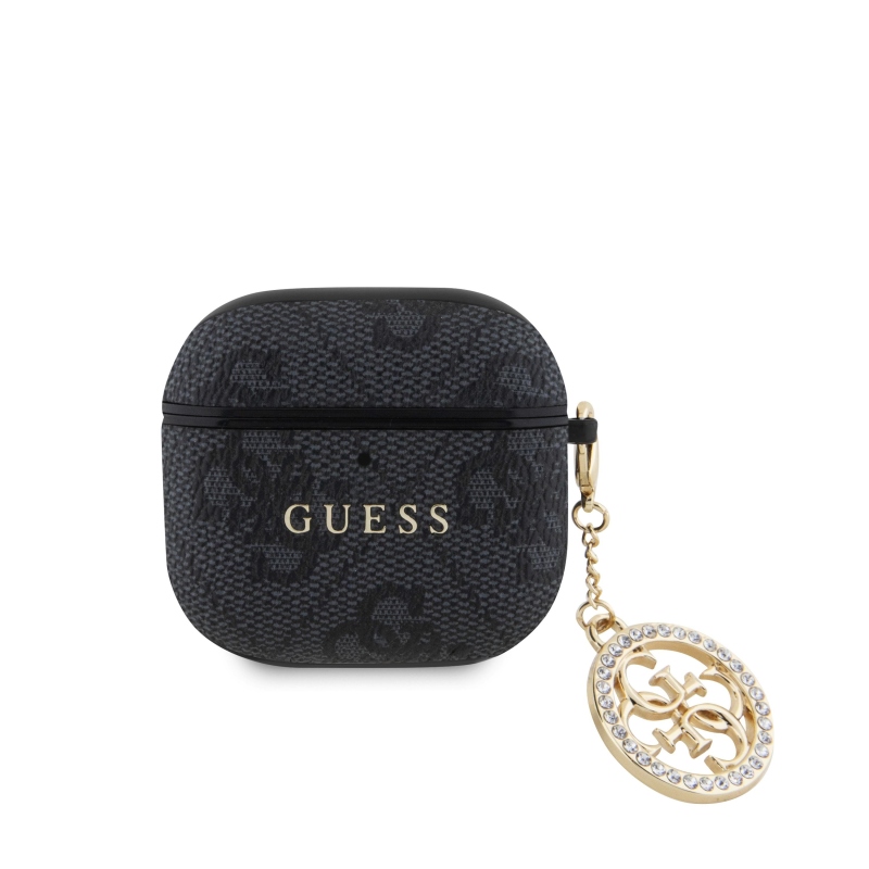 Guess 4G Script PC/PU Charm Puzdro pre AirPods 4 Black
