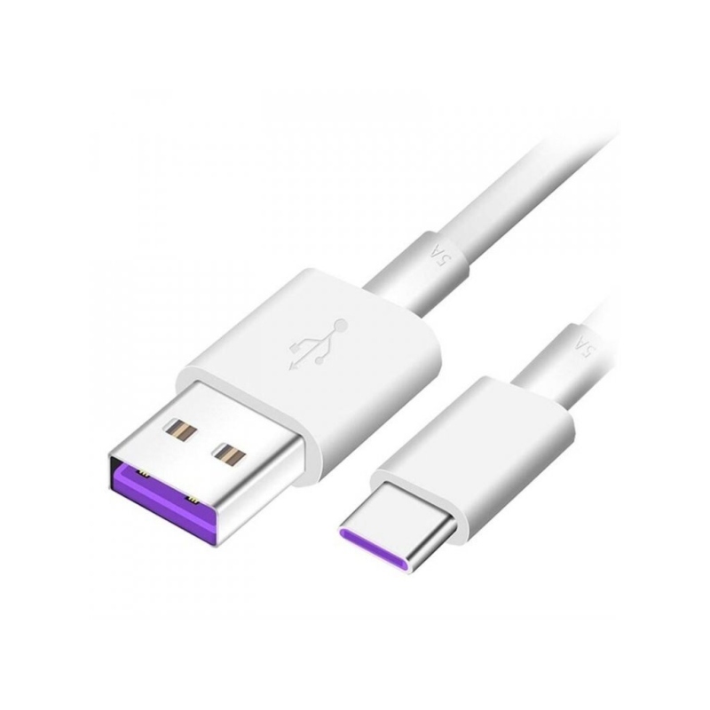 Huawei AP71 Quick Charger USB-C Dátový Kábel 5A 1m White (Bulk)