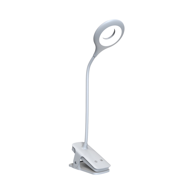 Bezdrôtová LED lampa na čítanie Mini Wozinsky s klipom + kábel USB-C – biela