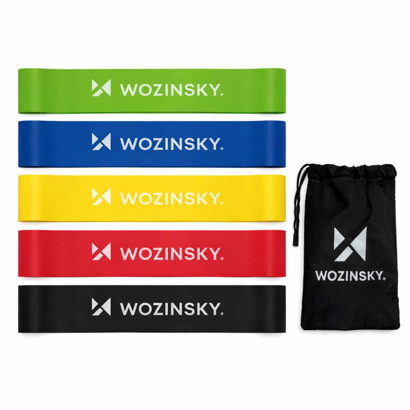 Wozinsky WGO-5 sada odporových gumičiek na cvičenie Mini Bands, 5 ks s rôznou tuhosťou