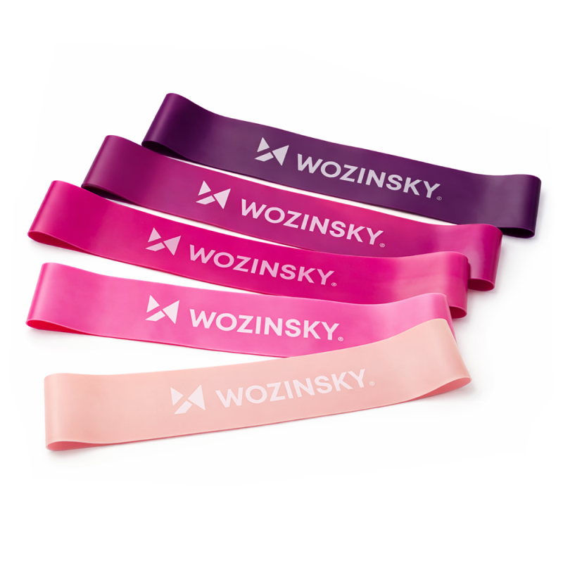 Wozinsky WGO-5A sada odporových gumičiek Mini Bands, 5 ks, TPE, bez latexu