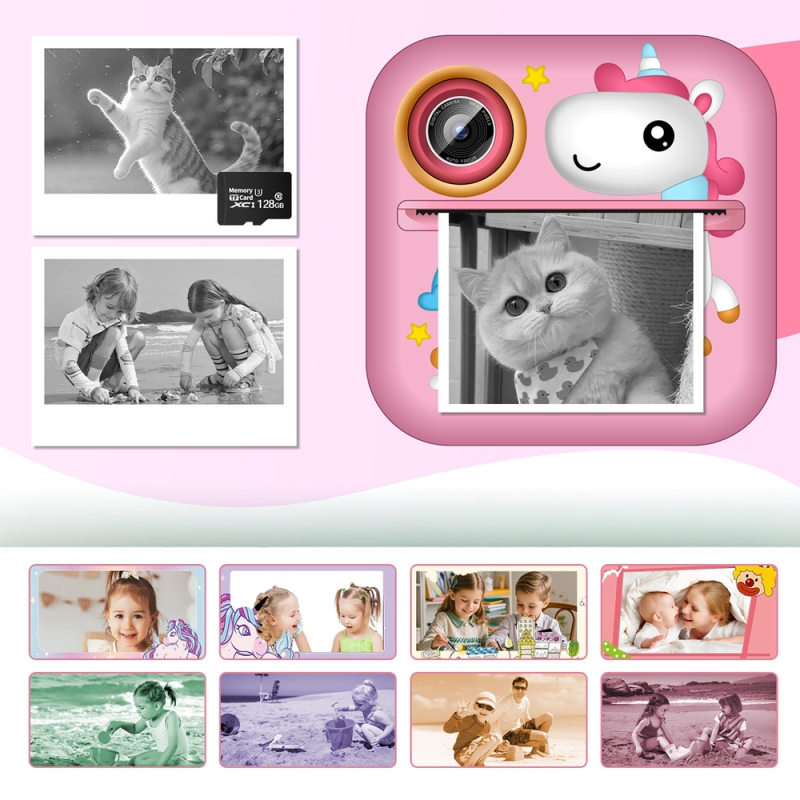 Wozinsky WDT-03 – termálna tlačiareň s fotoaparátom pre deti – ružová