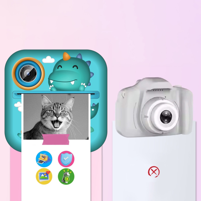 Wozinsky WDT-04 Termálna tlačiareň s fotoaparátom pre deti – zelená