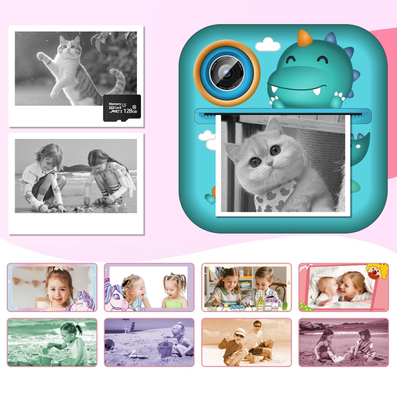 Wozinsky WDT-04 Termálna tlačiareň s fotoaparátom pre deti – zelená