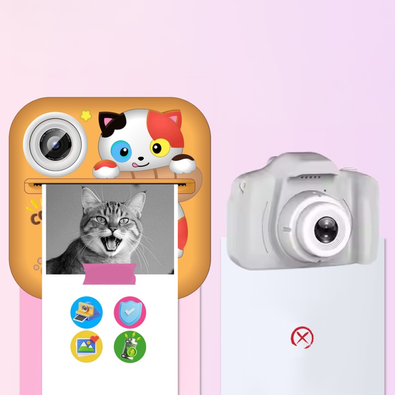 Wozinsky WDT-05 – termálna tlačiareň s fotoaparátom pre deti – oranžová