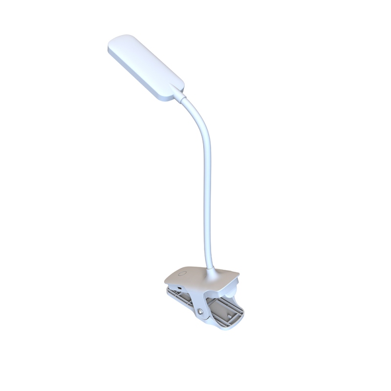 Wozinsky VT-02 Mini LED lampa na čítanie s klipom a káblom USB-C, 80 cm – biela