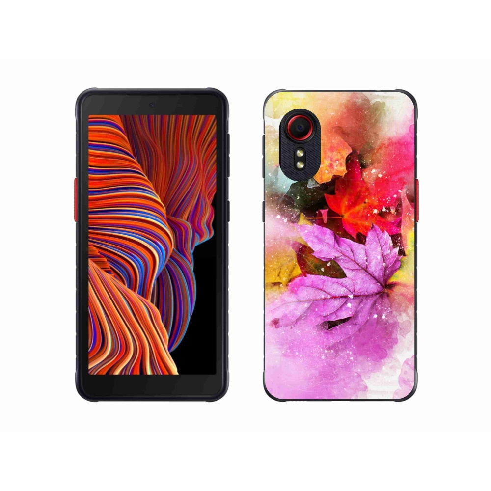 Gélový kryt mmCase na Samsung Galaxy Xcover 5 - farebné listy