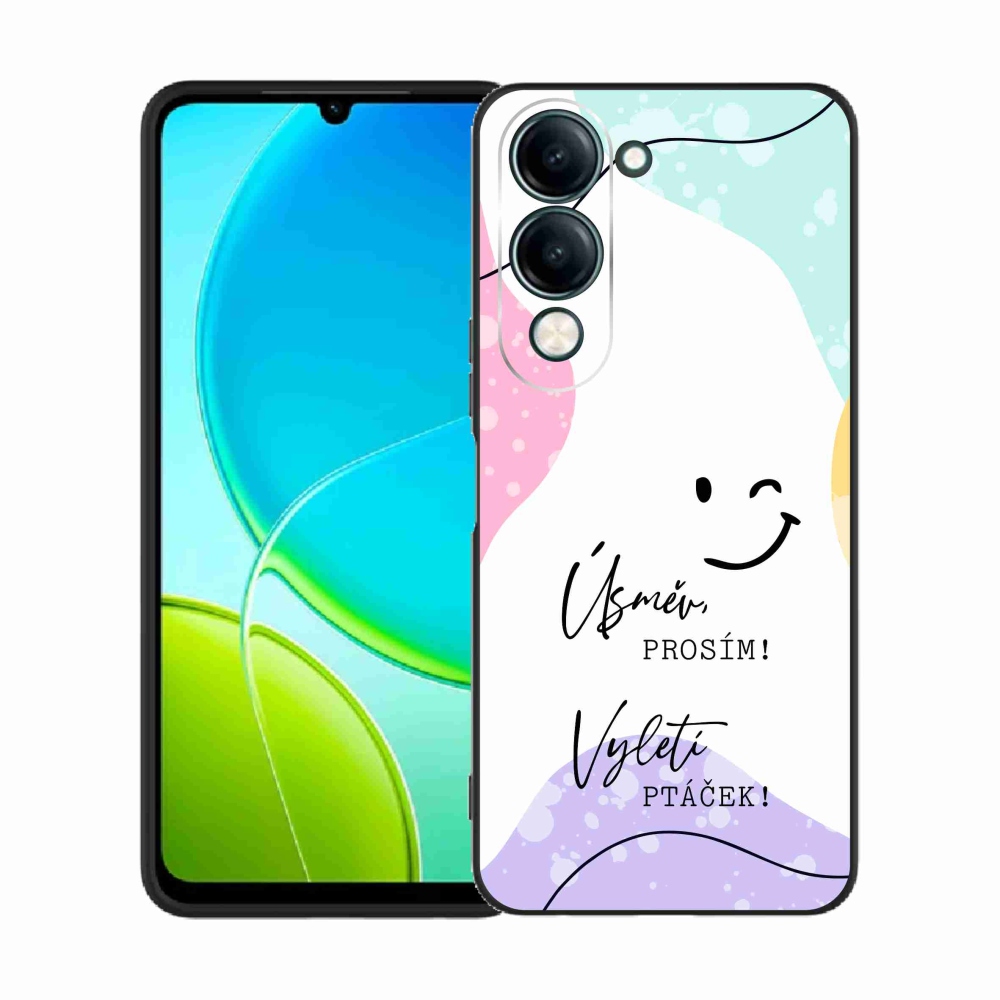 Gélový kryt mmCase na Vivo Y29s 5G - vtipný text 4 biele pozadie