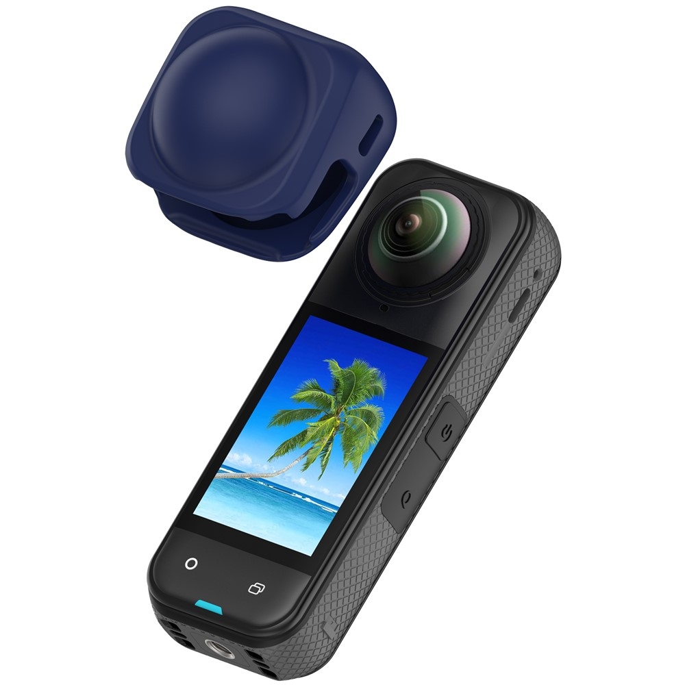 Silikónová krytka objektívov pre Insta360 X5 a X4 - modrá