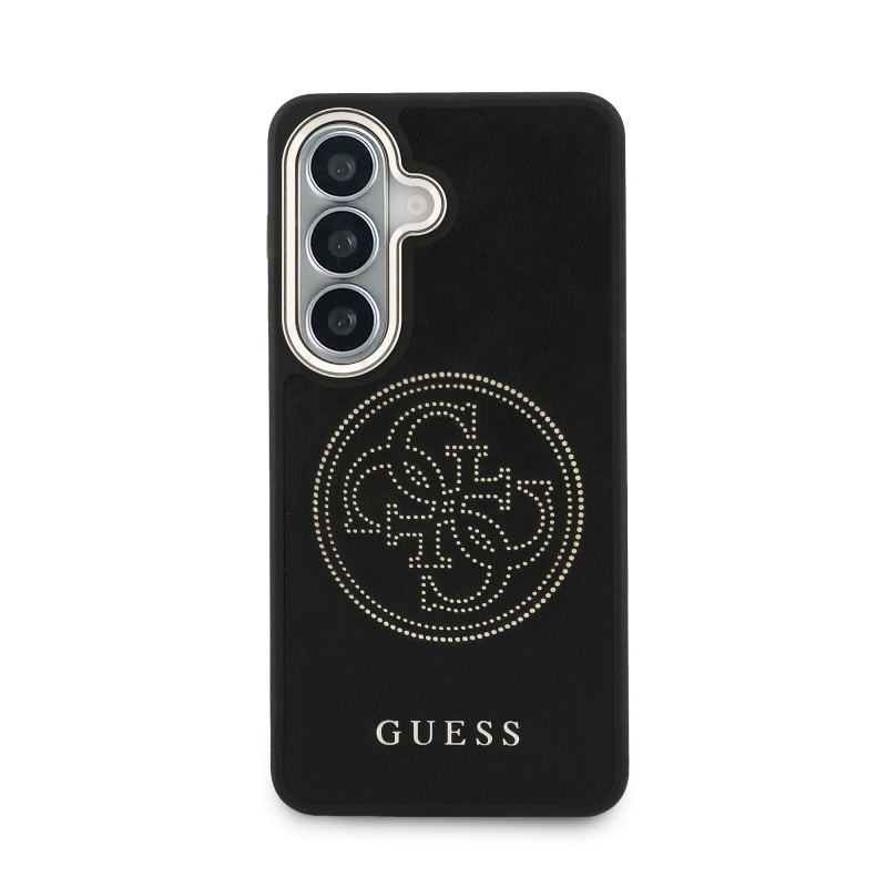 Guess PU perforovaný zadný kryt s logom 4G pre Samsung Galaxy S26 Black
