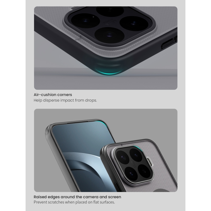 Nillkin Super Frosted PRO Magnetic zadný kryt pre Xiaomi 17T Pro, priehľadný čierny