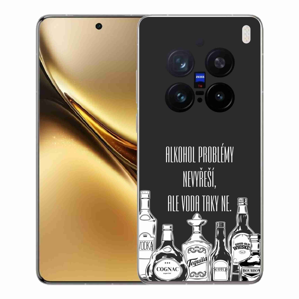 Gélový kryt mmCase na Vivo X200 Pro 5G - vtipný text čierne pozadie