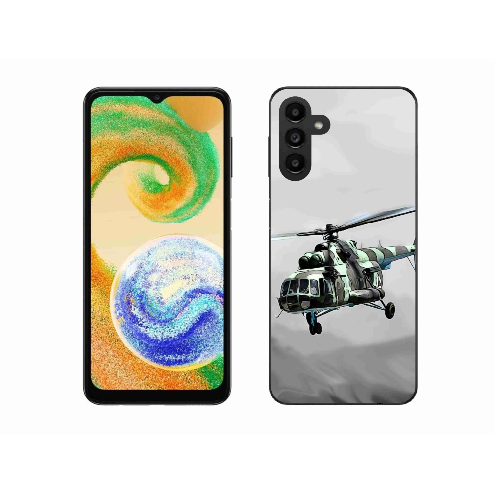 Gélový kryt mmCase na Samsung Galaxy A04s (164.7x76.7x9.1mm) - vojenský vrtuľník