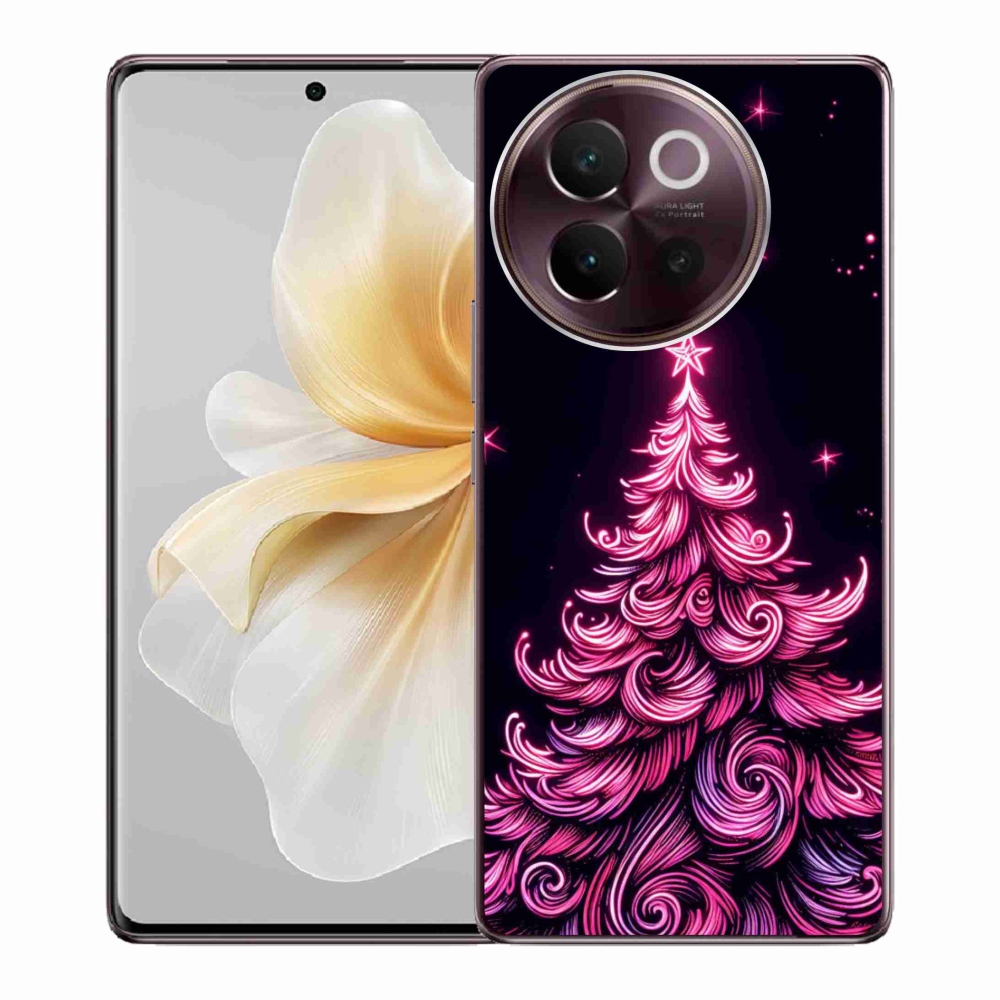 Gélový kryt mmCase na Vivo V40 Lite 5G - neónový vianočný stromček 2