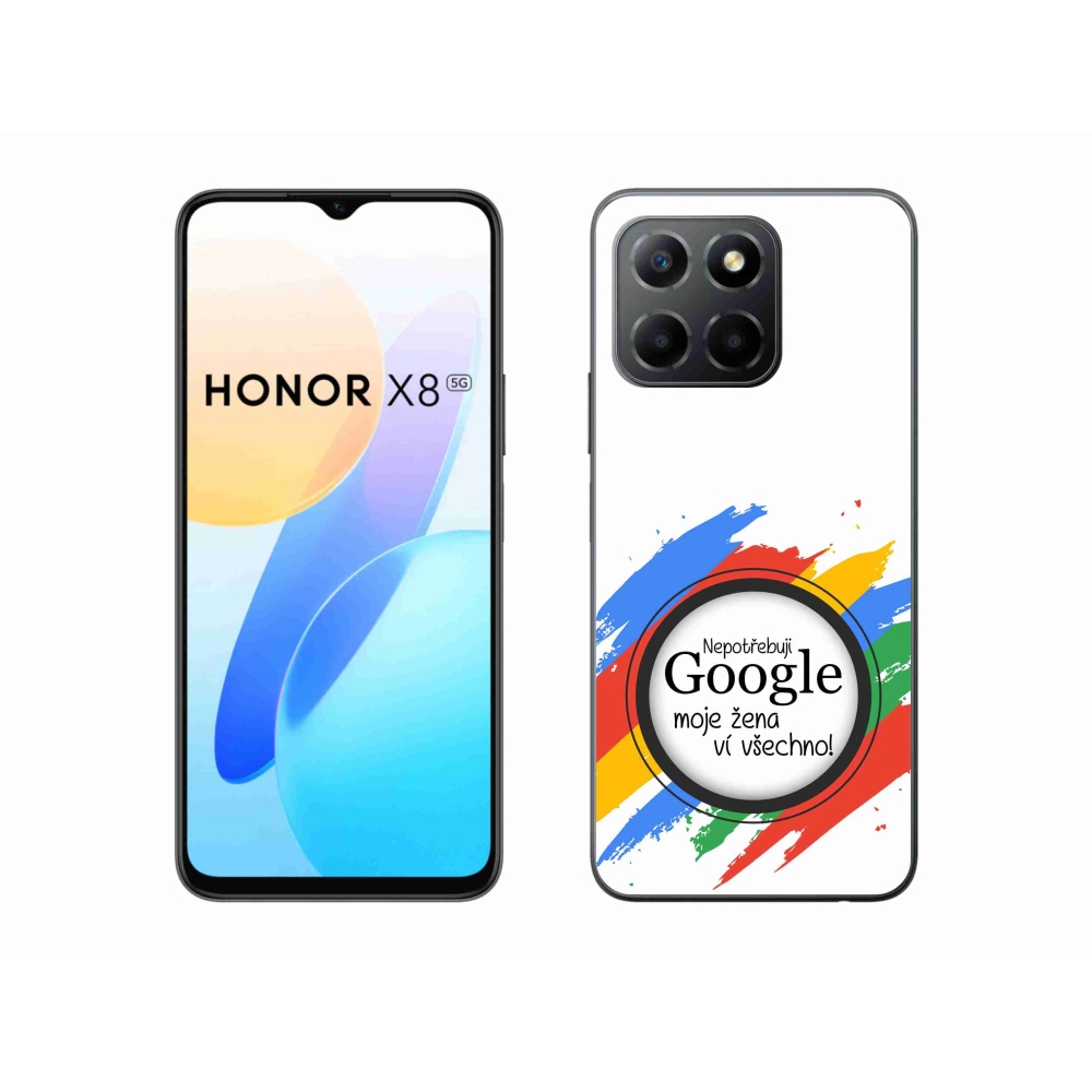Gélový kryt mmCase na Honor X8 5G/Honor 70 Lite 5G - žena vie všetko biele pozadie