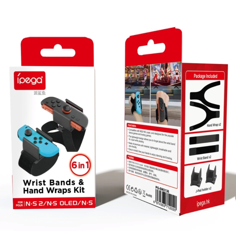 iPega SW2136 Športové pásky pre Nintendo Switch 2 JoyCon Black