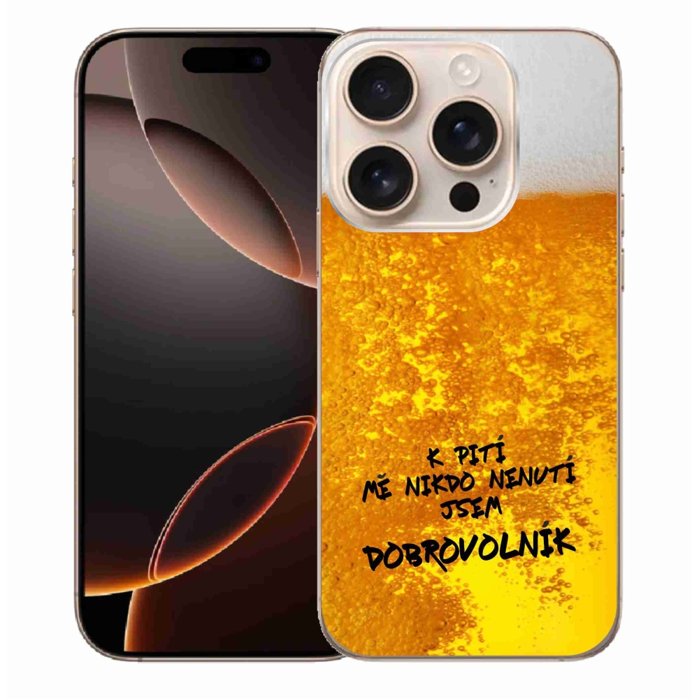 Gélový kryt mmCase na iPhone 16 Pro Max - pivný motív 4