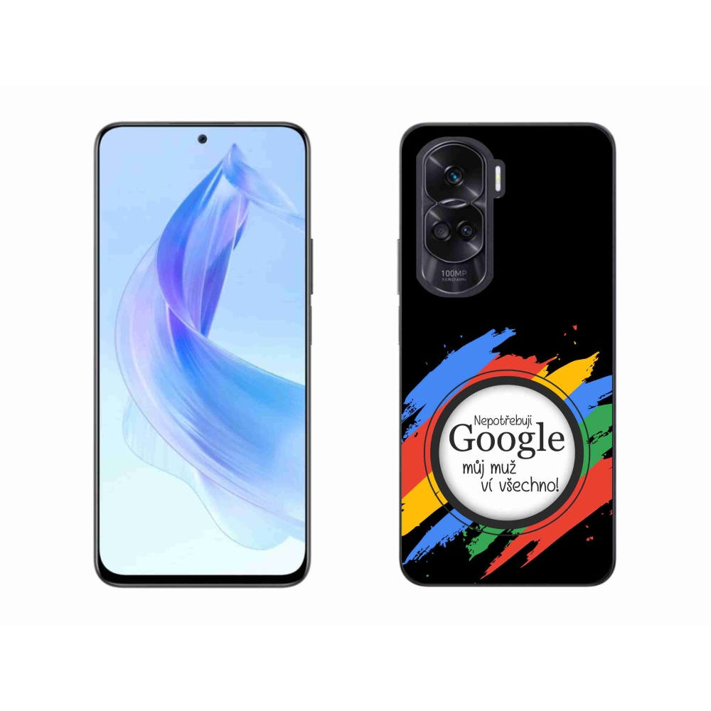 Gélový kryt mmCase na Honor 90 Lite - muž vie všetko čierne pozadie