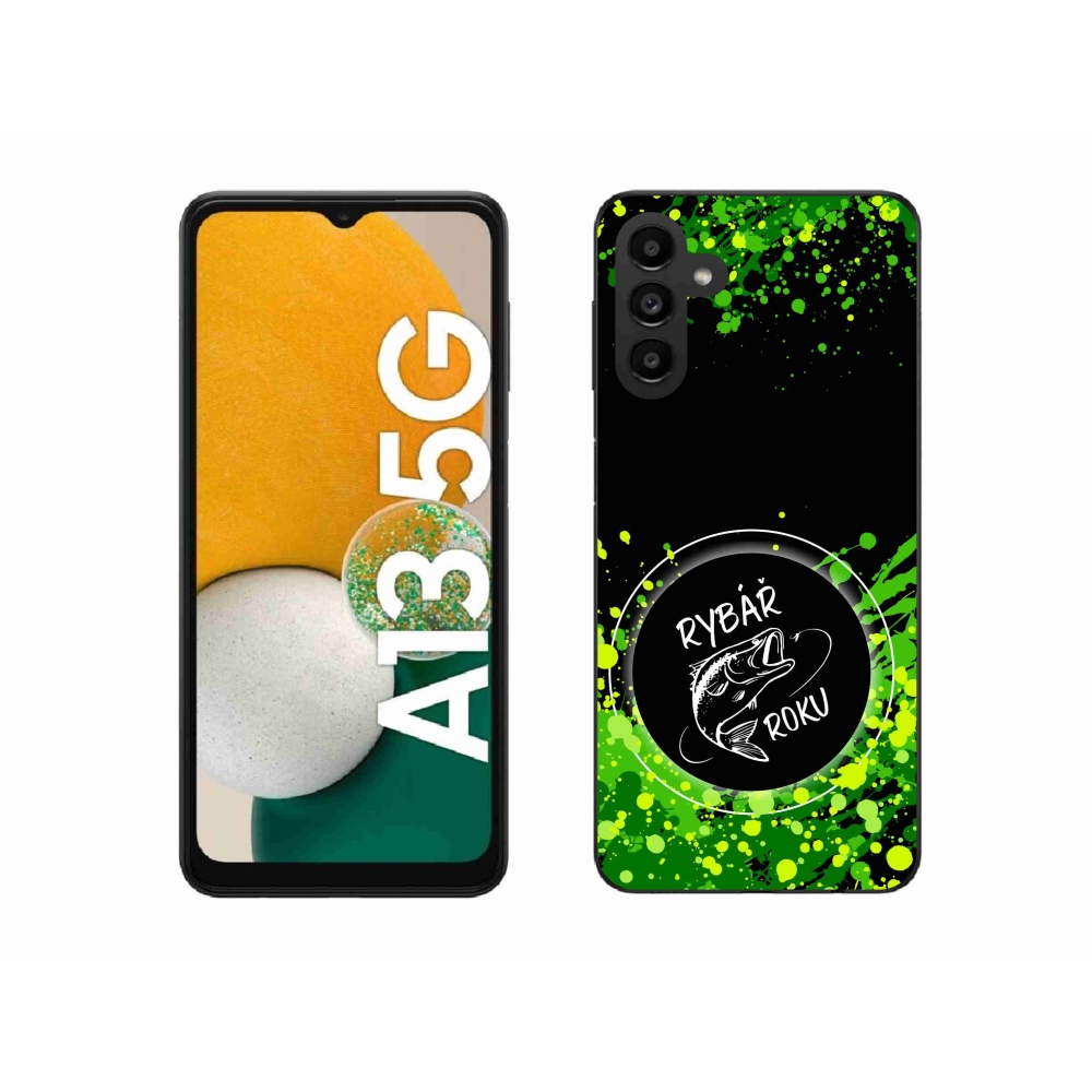 Gélový kryt mmCase na Samsung Galaxy A13 5G - rybár roka čierne pozadie