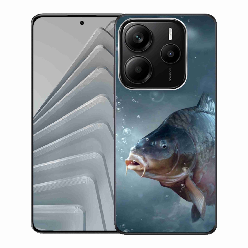 Gélový kryt mmCase na Xiaomi Redmi Note 14 5G - kapr a bublinky