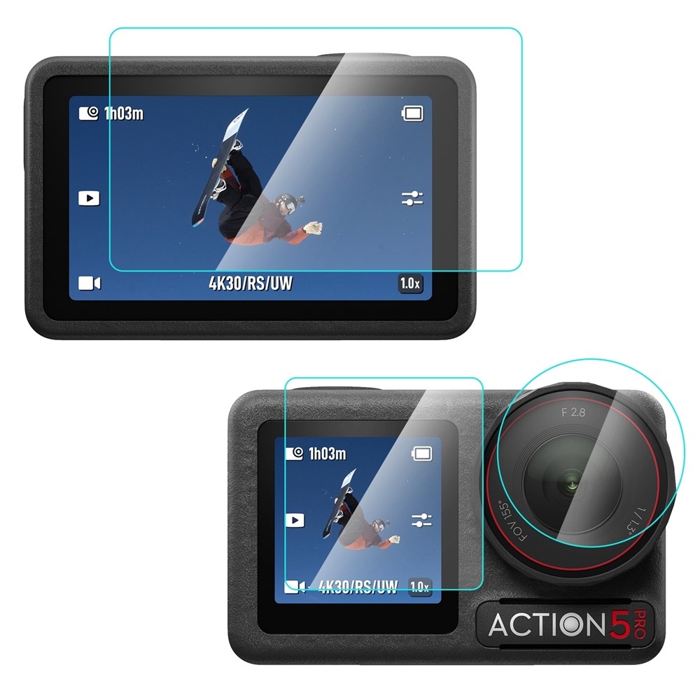 PULUZ sada tvrdených skiel pre DJI Osmo Action 5 Pro