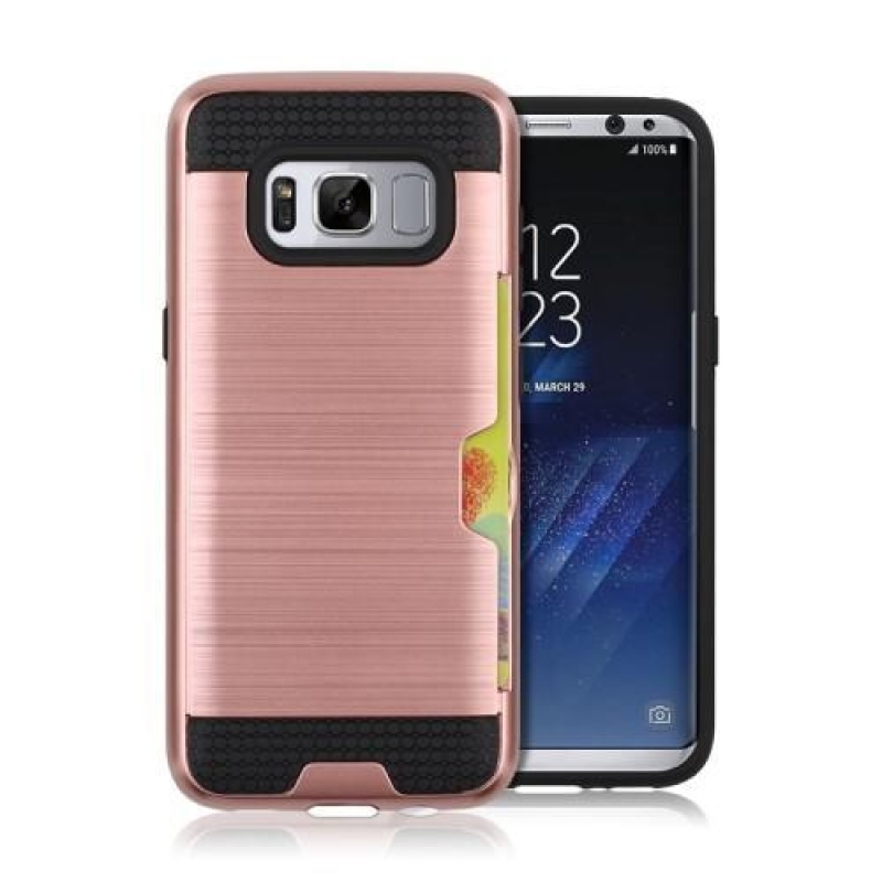 Hybrid 3v1 odolný obal pre mobil Samsung Galaxy S8 Plus - ružovozlatý