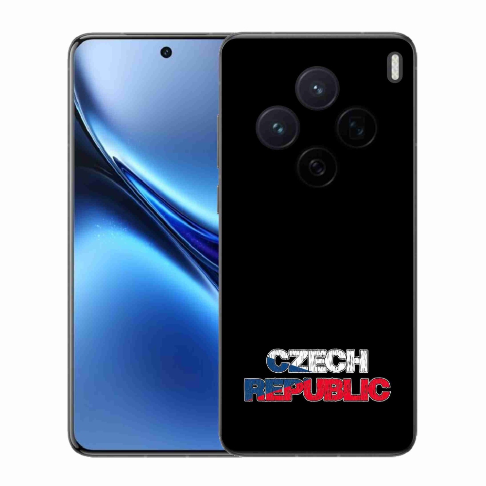 Gélový kryt mmCase na Vivo X200 5G - Czech Republic čierne pozadie