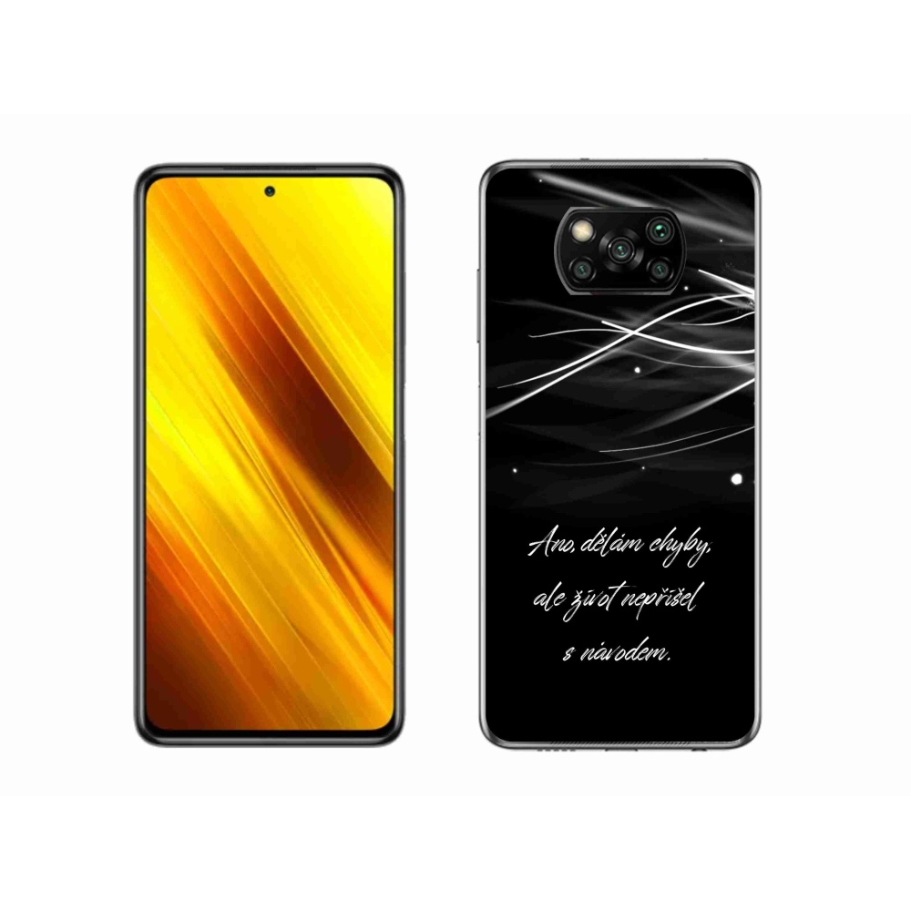 Gélový kryt mmCase na Xiaomi Poco X3 Pro - citát čierne pozadie