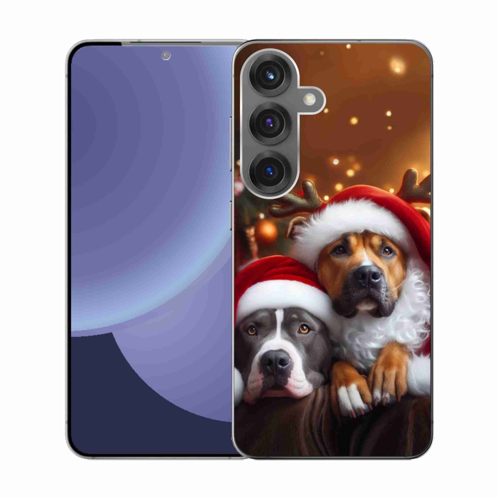 Gélový kryt mmCase na Samsung Galaxy S25 - vianočné psy