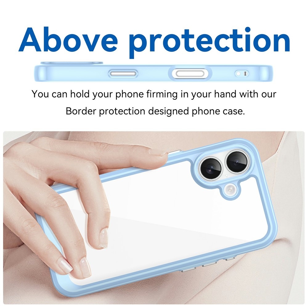 Gélový obal s pevným chrbtom na iPhone 17 - modrý