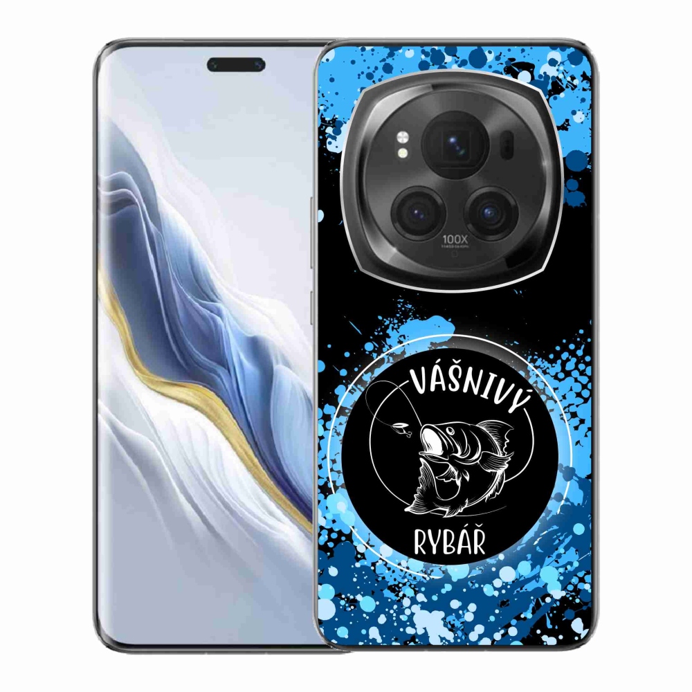 Gélový kryt mmCase na Honor Magic 6 Pro 5G - vášnivý rybár čierne pozadie