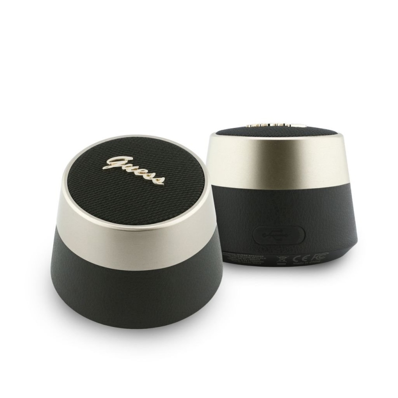 Bluetooth reproduktor Guess Script Metal Logo 5 W, čierny