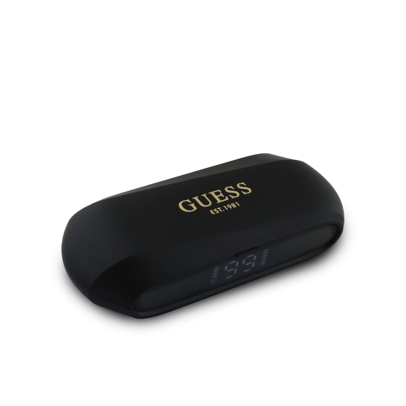 Guess Elongated Metallic ENC TWS Bezdrôtové Slúchadlá Black